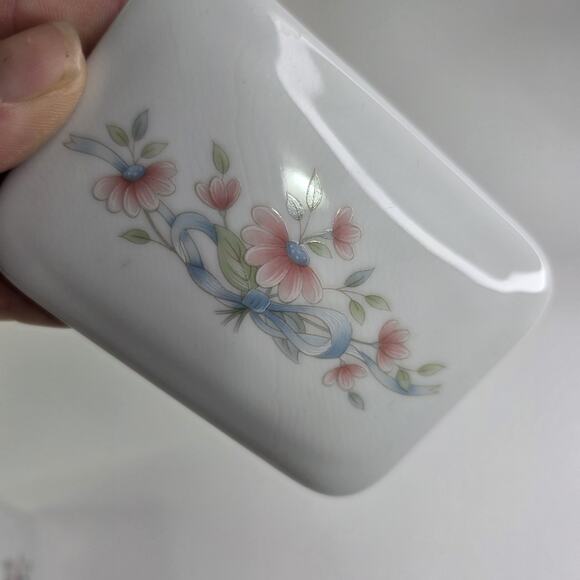 Princess House Exclusive Handcrafted Porcelain Vintage Trinket Box Japan Floral - Picture 10 of 12